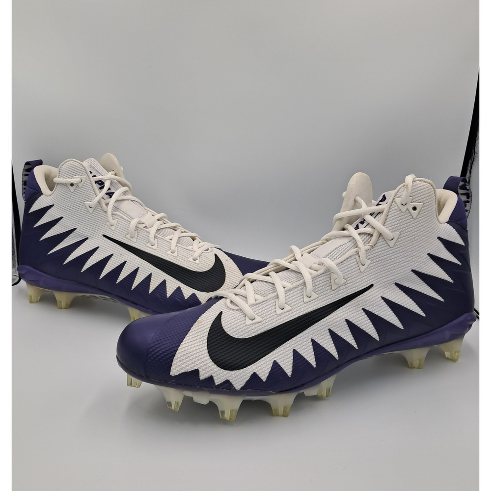 Size 17 - Nike Alpha Menace Pro Mid TD P Cleats Purple White - 922813-105